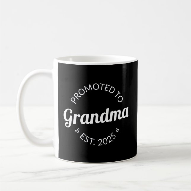 Promoted To Grandma Est. 2025 I Coffee Mug (Left)