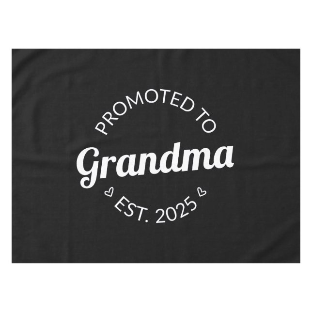 Promoted To Grandma Est. 2025 I Tablecloth (Front (Horizontal))