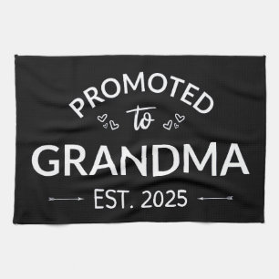 Promoted To Grandma Est. 2025 II Tea Towel