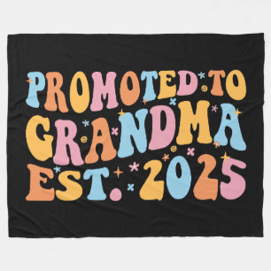 Promoted To Grandma Est. 2025 III Fleece Blanket