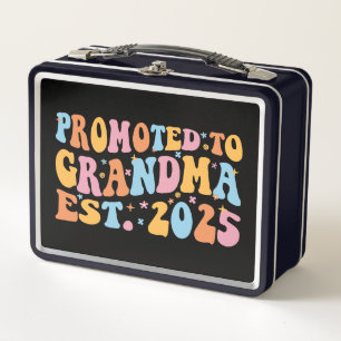 Promoted To Grandma Est. 2025 III Metal Lunch Box