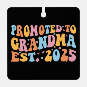 Promoted To Grandma Est. 2025 III Metal Tree Decoration
