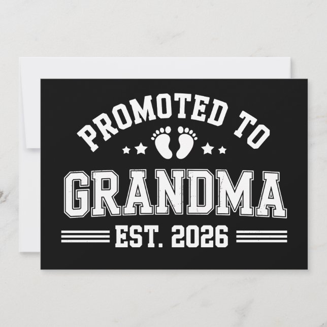 Promoted To Grandma Est 2026 Baby Announcement (Front)