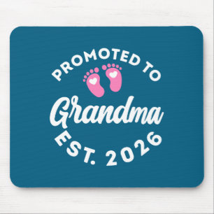 Promoted to grandma est. 2026 baby announcement fo mouse pad