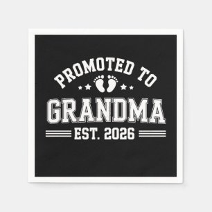 Promoted To Grandma Est 2026 Baby Announcement Napkin