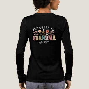 Promoted to Grandma Est 2026 Floral Future Grandma Tri-Blend Shirt