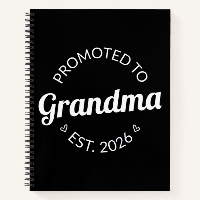 Promoted To Grandma Est. 2026 I Notebook (Front)