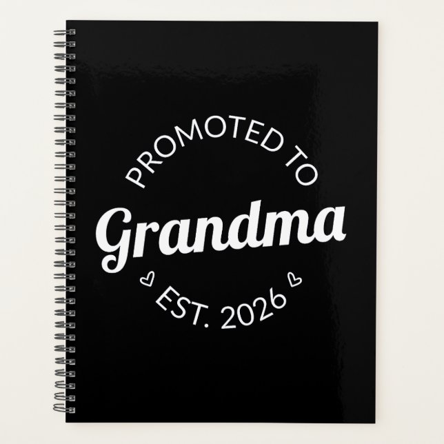 Promoted To Grandma Est. 2026 I Planner (Front)