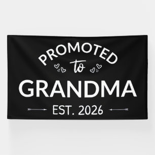 Promoted To Grandma Est. 2026 II Banner
