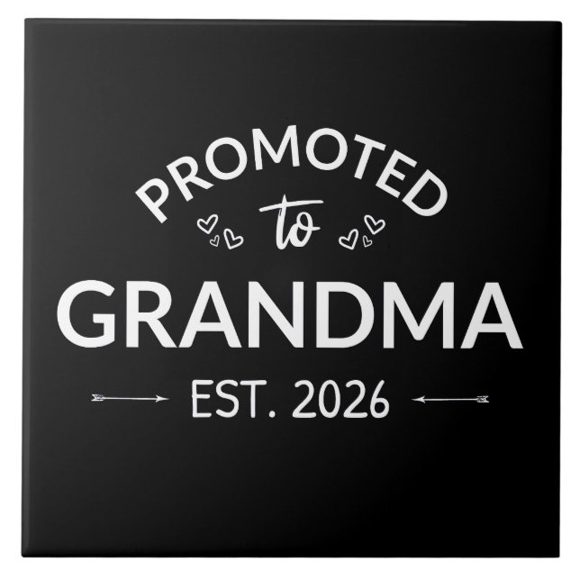 Promoted To Grandma Est. 2026 II Tile (Front)