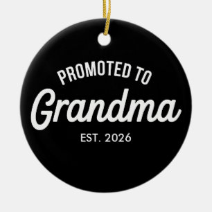 Promoted To Grandma Est 2026 Soon To Be Pregnancy Ceramic Tree Decoration