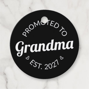 Promoted To Grandma Est 2027 New Nana I Favour Tags
