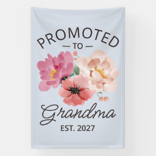 Promoted To Grandma Est 2027 New Nana VI Banner