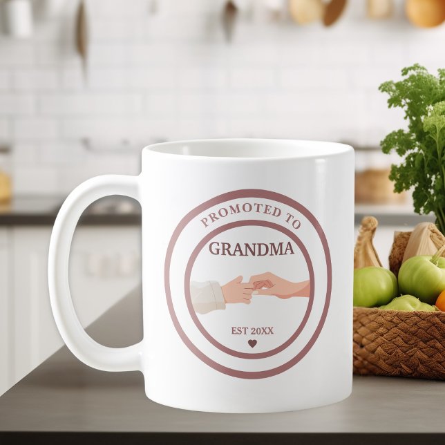 Promoted to Grandma Est. 20XX  Coffee Mug (Creator Uploaded)