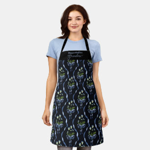 Promoted to Grandma Floral Ribbon Baking Apron