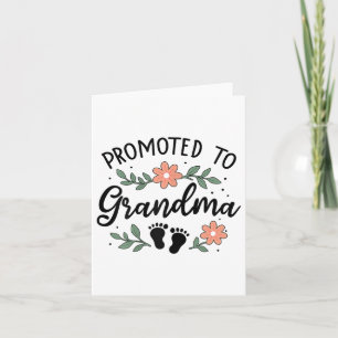 Promoted To Grandma - Funny First Grandchild Annou Card