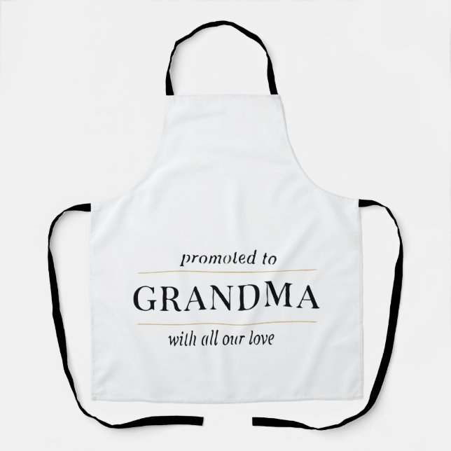 Promoted to Grandma Gift Apron (Front)