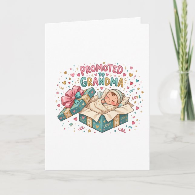 Promoted to Grandma Gift Card (Front)