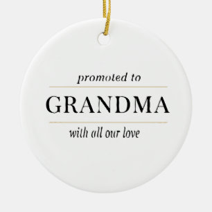 Promoted to Grandma Gift Ceramic Tree Decoration