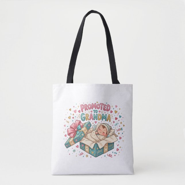 Promoted to Grandma Gift Tote Bag (Front)