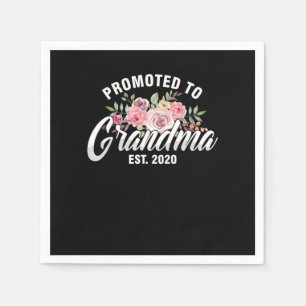 Promoted To Grandma Grandmother To Be Gift Napkin