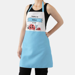 Promoted to grandma ladybugs blue apron