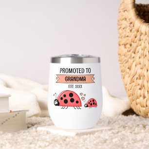 Promoted to Grandma ladybugs peach