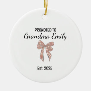 Promoted to Grandma – Personalized Family Role Ceramic Tree Decoration