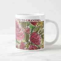 Promoted to Grandma Pink Flowers