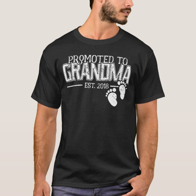 Promoted to Grandma Pregnancy Announcement Gift T-Shirt (Front)