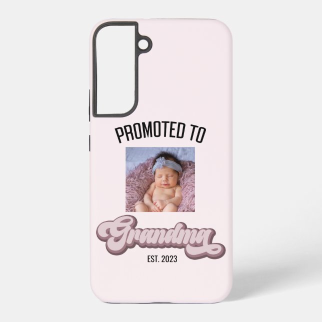 Promoted To Grandma Purple Lavender Custom Picture Samsung Galaxy S22+ Case (Back)