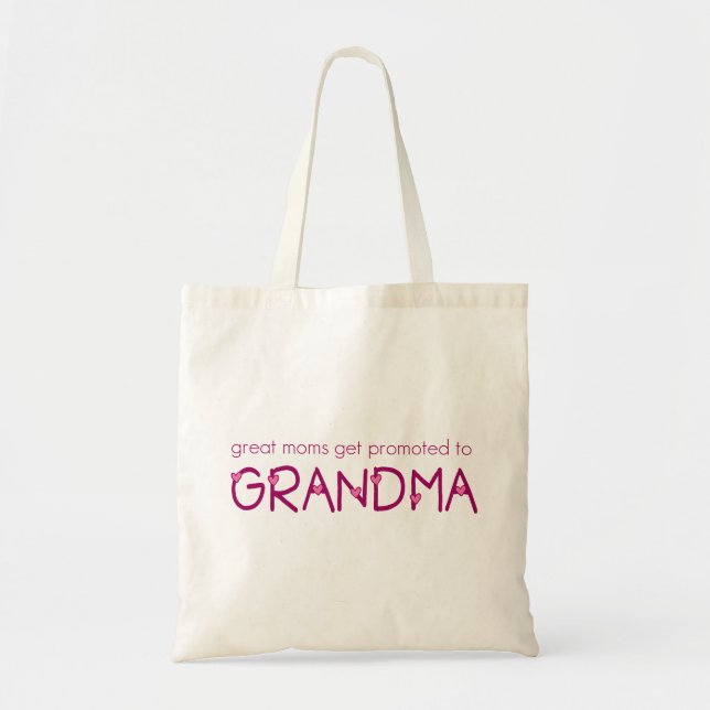 Promoted to Grandma Tote Bag (Front)