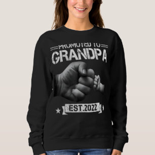 Promoted To Grandpa 2022 For First Time Grandpa Ne Sweatshirt