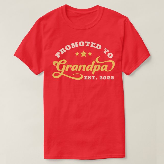 Promoted To Grandpa 2022 New Grandpa T-Shirt (Design Front)