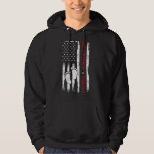 Promoted To Grandpa 2023 Us Flag New Grandpa Fathe Hoodie