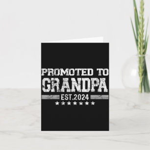 Promoted To Grandpa 2024 Soon To Be Funny New Dad Card