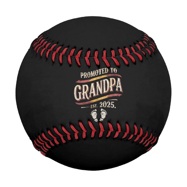 Promoted To Grandpa 2025 Grandpa est 2025  Baseball (Front)