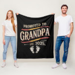 Promoted To Grandpa 2025 Grandpa est 2025  Fleece Blanket<br><div class="desc">Promoted To Grandpa 2025 Grandpa est 2025 Soon To Be Grandpa</div>