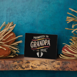 Promoted To Grandpa 2025 Grandpa est 2025 Plaque