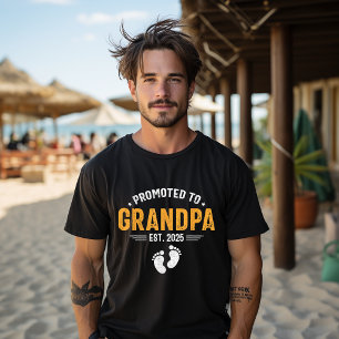 Promoted to Grandpa 2025 Soon to Be Grandfather T-Shirt