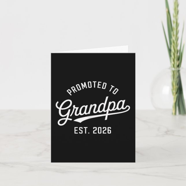 Promoted To Grandpa 2026  Card (Front)