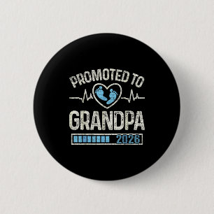 Promoted To Grandpa 2026 Expecting Baby Soon To Be 6 Cm Round Badge