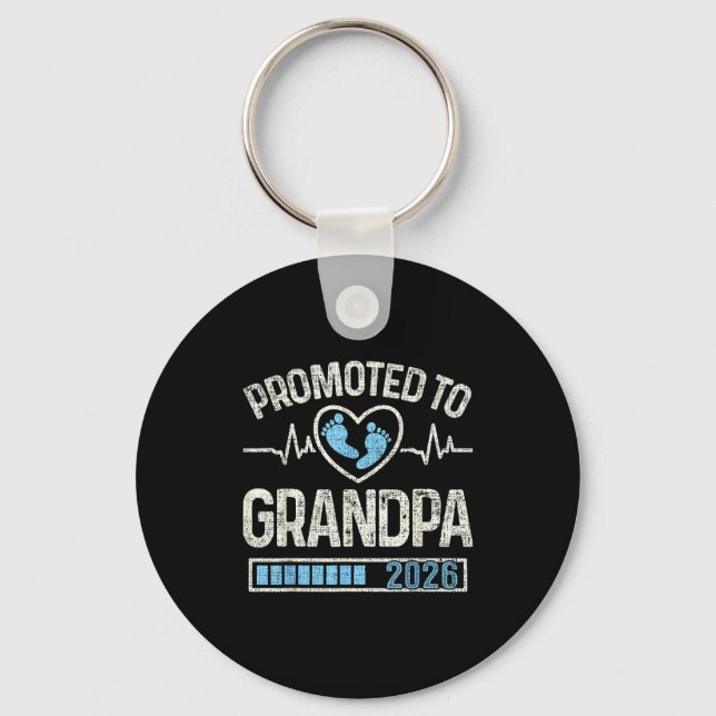 Promoted To Grandpa 2026 Expecting Baby Soon To Be Key Ring (Front)