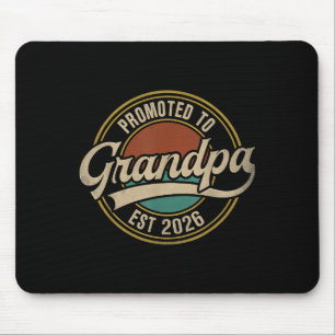 Promoted To Grandpa 2026 New Grandfather Baby Anno Mouse Pad
