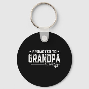 Promoted to Grandpa 2027 Funny Shirt for new Key Ring