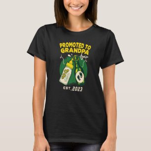 Promoted To Grandpa Again Est 2023 Beer Milk Baby T-Shirt