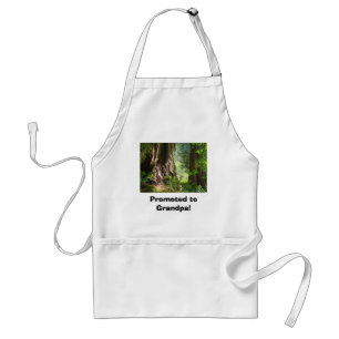 Promoted to Grandpa! BBQ Chefs apron Redwoods