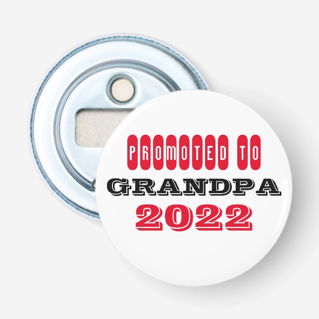 Promoted to Grandpa bottle opener (Front)