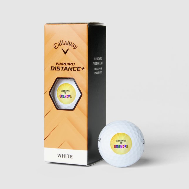 Promoted to Grandpa--Celebration! Golf Balls (Packaging)