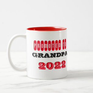 Promoted to grandpa - customisable year Two-Tone coffee mug